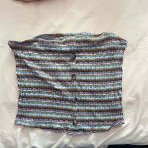 American Eagle Striped Tube Top Size M
